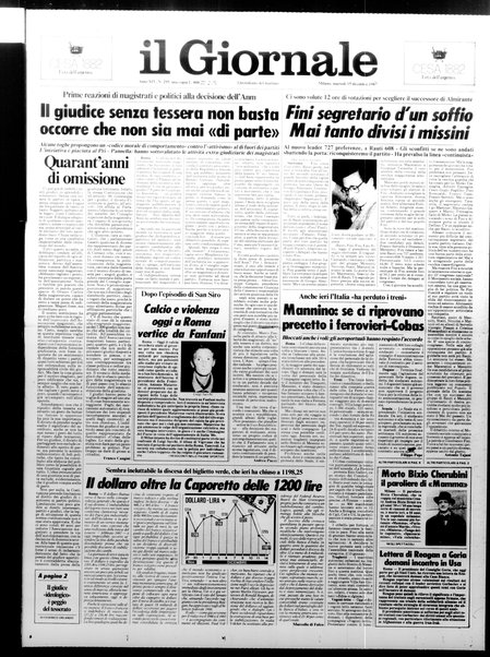 Il giornale : quotidiano del mattino